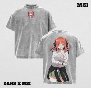 Nino Nakano | Quintessential Quintuplets Washed Tee Streetwear Tee Hoodie “Sharp Beauty — A Bold Heart That Hides Tender Feelings” — For Anime Fans, For Drops That Radiate Tsundere Energy