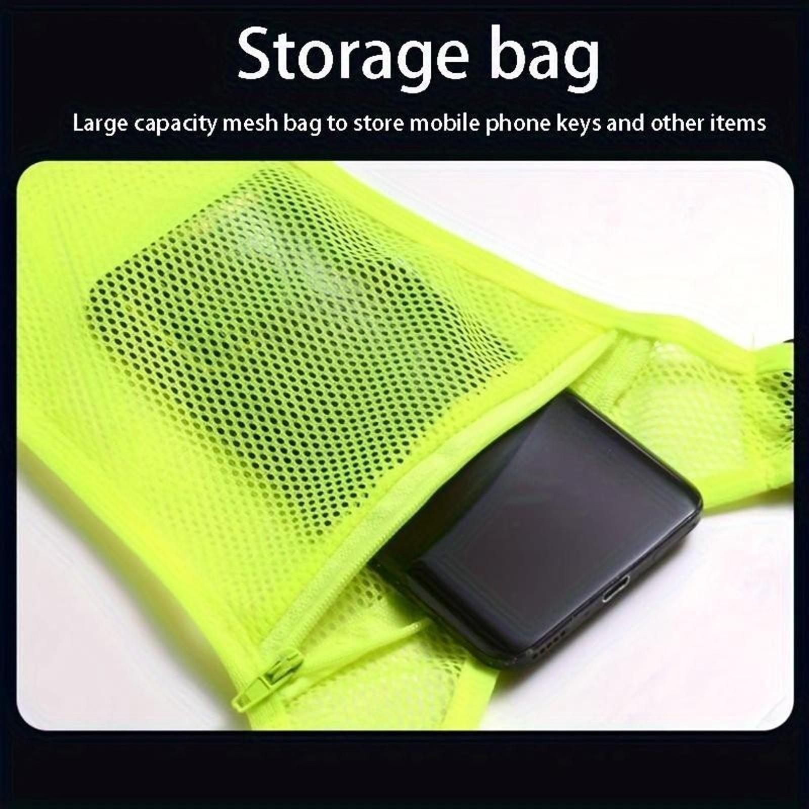 High-Visibility Reflective Vest, Lightweight Polyester Design with Pockets for Outdoor Running & Biking, Universal Secure Fit, Adjustable, Durable