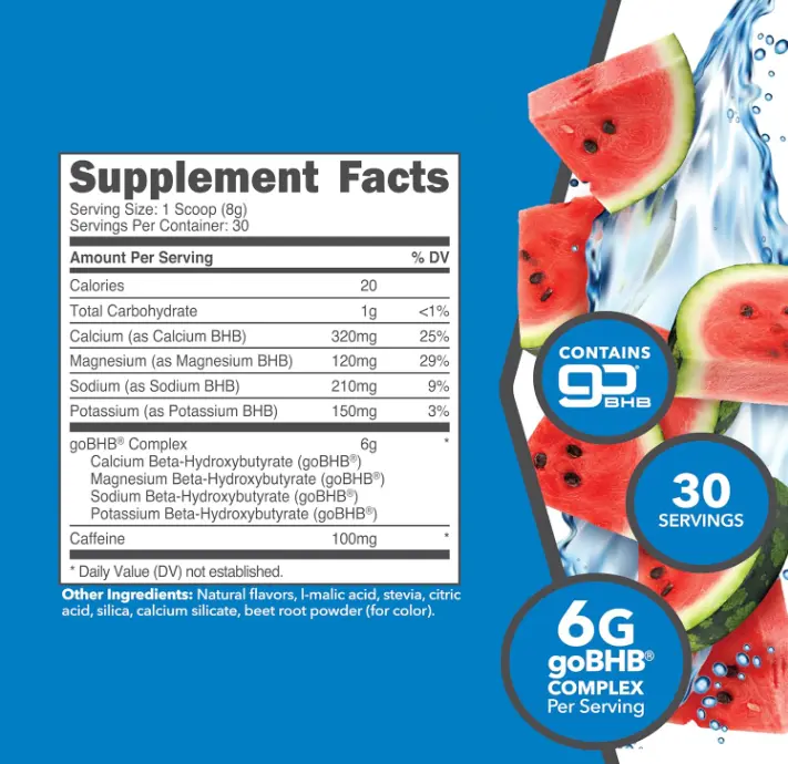 Sports Research Keto Plus Fruit Punch – BHB Exogenous Ketones Electrolyte Powder – 30 Servings
