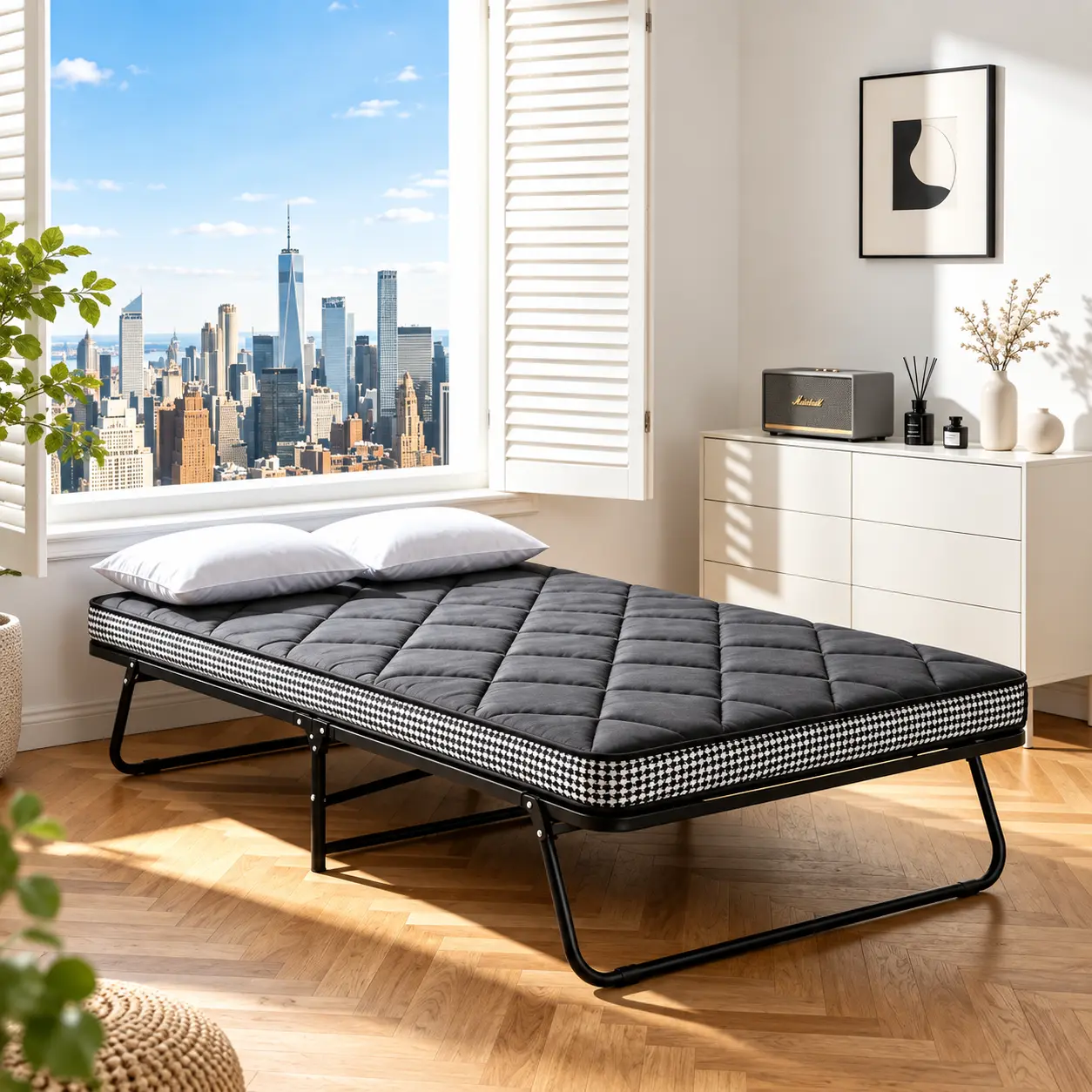Quilted Mattress Topper - Soft, Breathable, Skin-Friendly Mattress Pad, Foldable Vacuum-Packed Bedding, Multi-Size Fabric Bedding for Guest Rooms, Dormitories,mattress toppers