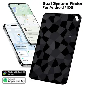 2026 Ultra Slim Grid Card Tracker | iOS & Android | Apple Find My & Google Find Hub | Wallet/Passport/Key/Bag GPS Locator | IP68 Waterproof | Long Battery Life