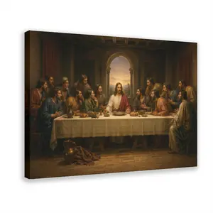 The Last Supper Jesus Wall Art Poster – Classic Religious Canvas Print, Christian Home Decor