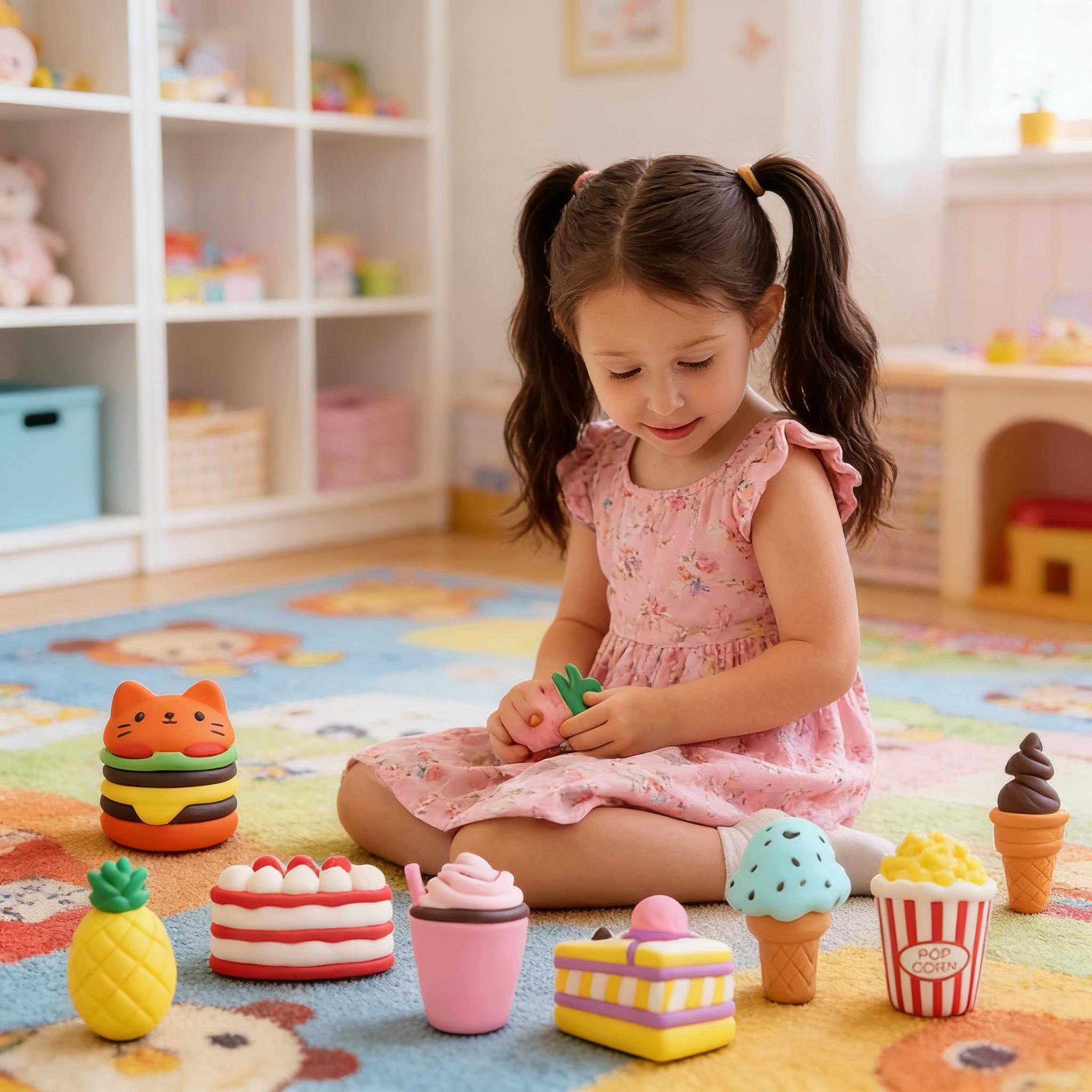 Soft Squishies Set, 9 Pieces – Food-Shaped Squeeze Toys (Hamburger, Popcorn, Cake, Ice Cream, Donut) – Stress Relief Toy for Children Soft Squishies Set, 9 Pieces – Food-Shaped Squeeze Toys (Hamburger, Popcorn, Cake, Ice Cream, Donut) – Stress Relief Toy for Children