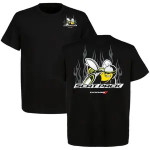 Dodge Scat Pack Super Bee T-Shirt, Hellcat Charger Challenger T-Shirt, Perfect for Truck & Car Lovers, Unisex Casual Short Sleeve Full Size Full Color