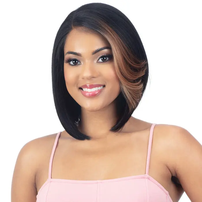 Mayde Mocha Glueless 100% Human Hair Blend 4.5" Deep Part HD Lace Front Wig - ICE