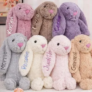 Personalized Embroidered Bunny Plush, Custom Name of Your Choice, Newborn Gift, Baby Shower Rabbit Doll, Easter Gift for Kids,Gift For Mon