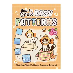 Easy Drawing Patterns Book for Beginners, Step-By-Step Art Tutorial, Soft and Cute Style, Perfect for Learning Simple Sketching, Art Sketchbook