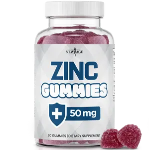 NEW AGE Zinc Gummies - 50mg High Immune Booster Zinc Supplement, Immune Defense, Powerful Natural Antioxidant, Non-GMO Healthcare Vitamin