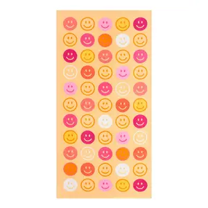 Beach Collection Smiley Faces Cotton-Blend Beach Towel