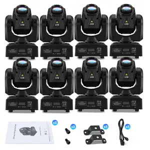 PAIDUN 120W 8Gobo Beam LED RGBW Moving Head Spot Light DMX Music Control Disco Bar KTV Party DJ Club
