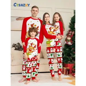 FamilyChristmasPajamaSet,SoftHolidayPajamasforFamily,LongSleeve&Pants,CasualFallWinterSleepwear