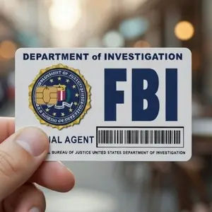 (2 Pack) Funny FBI Badge Debit Card Skin High-Quality Vinyl Card Decal Credit Card Cover Scratch-Resistant Water-Resistant Everyday Accessories Thin Atms Durable Wallets