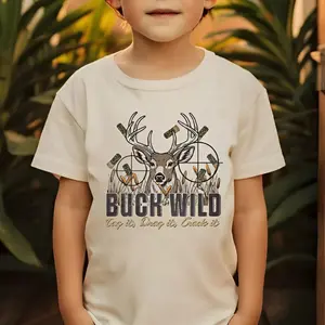 Buck Wild Deer Hunting Youth and Adult T-shirt or Sweatshirt, Funny Hunting tee, Outdoorsman, Hunting Season, Buck Hunting Graphic, country boy clothing, Youth clothing, gift for son and daughter, holiday outfit, summer outfit, vacation outfit
