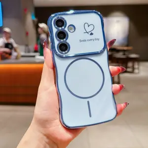 [KQ]Compatible With Wireless Charge Cover Soft CoverS26 S25 Ultra/S24/S23/S22 TPU Phone Case Cover