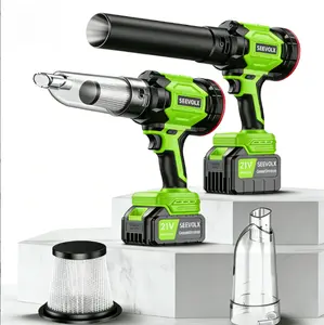 SEEVOLX Rechargeable Cordless Blower Vacuum 2-in-1, One-Touch Dual Mode Switch for Leaves Debris Yard Garage Workshop Cleanup