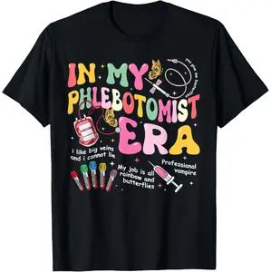 My Phlebotomy Era Groovy Phlebotomist Tech Nurse T-Shirt Design