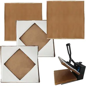 4 count  Teflon Heat Press Platen Wrap Cover 15x15 Inch for Heat Press Machine - Protector for Sublimation - Heat Resistant, Ink Resistant