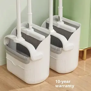 Broom Set with Dustpan Household Broom and Dustpan Combination Soft-Bristle Folding Sweeper for Hair and Dust