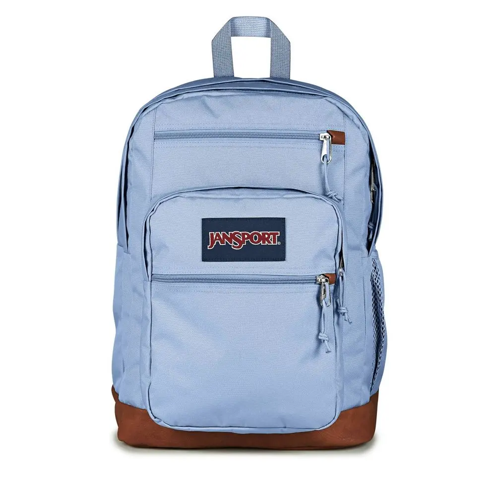 JanSport Cool Student 17" Backpack Fits 15" Laptop Synthetic Leather Bottom - Light Blue