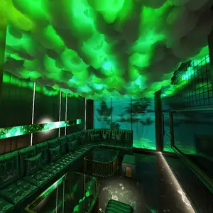 K-5m DIY Creative Cloud light, small 3D raincloud led Cotton night light for gaming room garage club DJ party-69