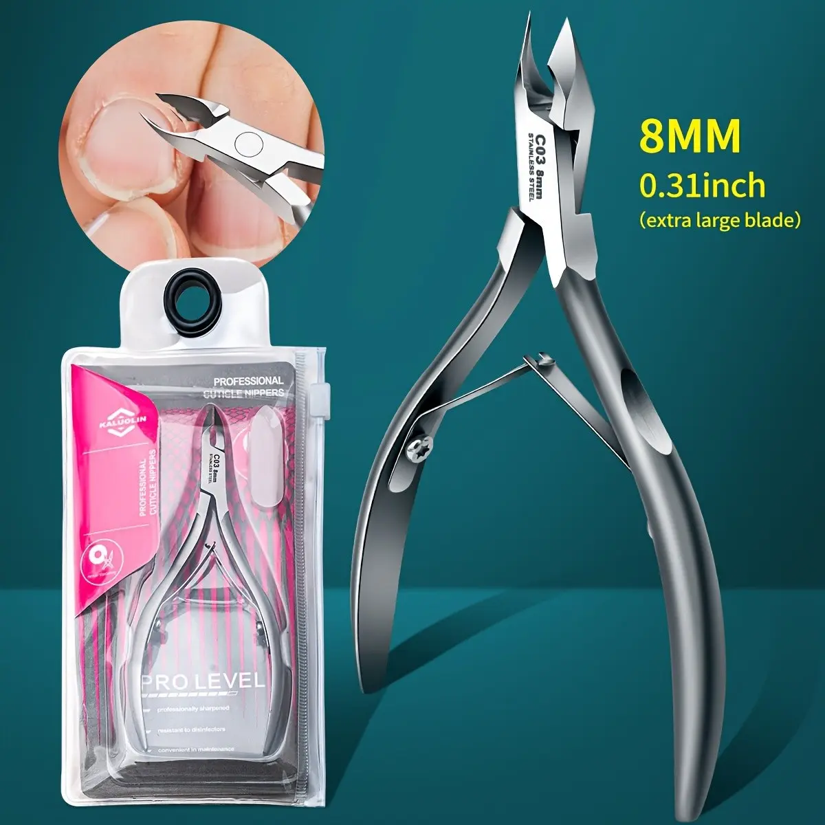 Sharp Stainless Steel Callus Trimmer, 3/4 Jaw Design, Pedicure & Manicure Tool, Space, Ideal for Foot Care