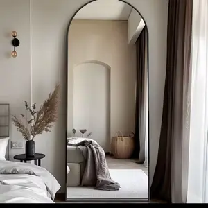 Modern Full-Length Floor Mirror 58"x18" HD Explosion-Proof Glass with Metal Frame for Bedroom Living Room Dressing Room or Entryway Decor Minimalist Design