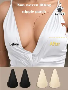 10 Pairs Disposable Breast Lift Tapes, Non-Woven Fabric Bust Lift And Cleavage Enhancing Pasties,  Nipple Covers To Prevent Protrusion Reflection, Lift And Support Bra，Suitable For Backless, Strapless, Deep V Dresses