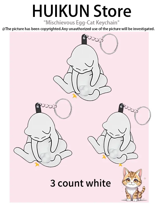 Funny Cat Keychain-3D Printed Cat Stress Relief Fidget Toy Cute Spinning Cat Paw Keyring for Backpacks/PSP, Fun Birthday Gift for Girlfriend & Couples, DIY Creative Present Gifts for girls