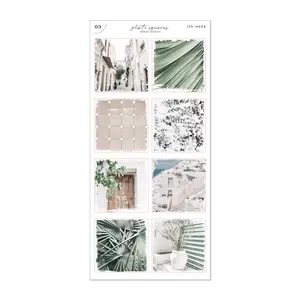 Photo Squares • Relaxation | Sticker Sheet for Journals, Bullet Journal, Planner, or Scrapbook in Washi or White Paper