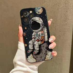 Astronaut Pattern Phone Case, Decorative Phone Protector Cover, Phone Accessories Compatible with iPhone 11 12 13 14 15 Pro Max