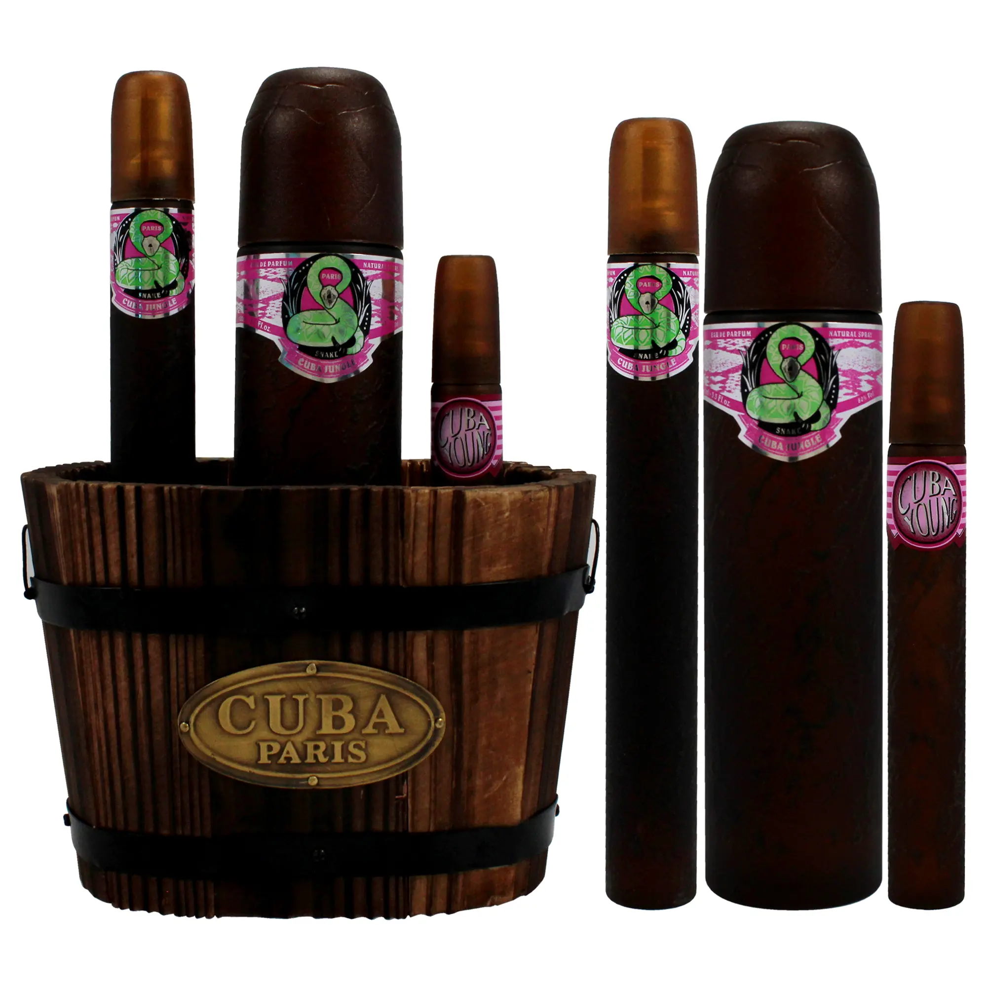 Cuba Jungle Snake by Cuba for Women - 3 Pc Gift Set 3.3oz EDP Spray, 1.17oz EDP Spray, 0.5oz EDP Spray