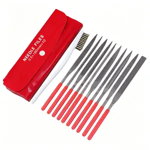 10-Piece Needle File Set with Cleaning Brush - Precision Metal Files for Jewelry, Woodworking & DIY Crafts