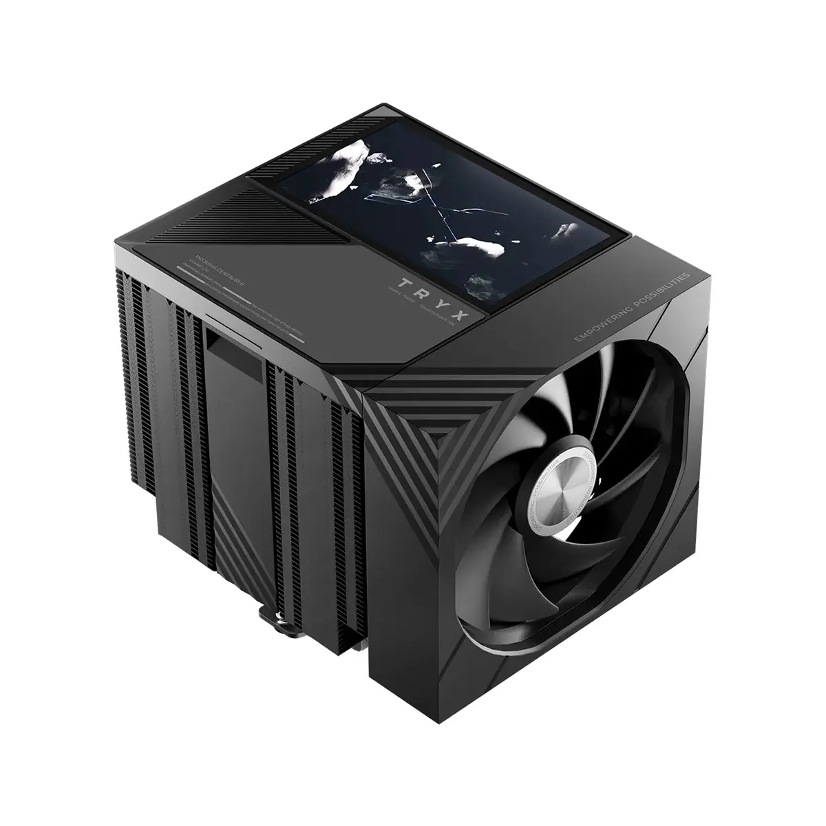 TRYX TURRIS 620 CPU Air-Cooler with IPS LED Display Screen, Compatible for Gamers' PC CPUs