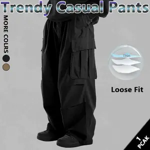 Men‘s Loose Sports Pants Men Trousers Large pocket cargo casual trousers Comfortable DesignAthleisure Style Bottoms Athletic Bottoms Gymwear streetwear fall outfits outfits men gym athletic clothes