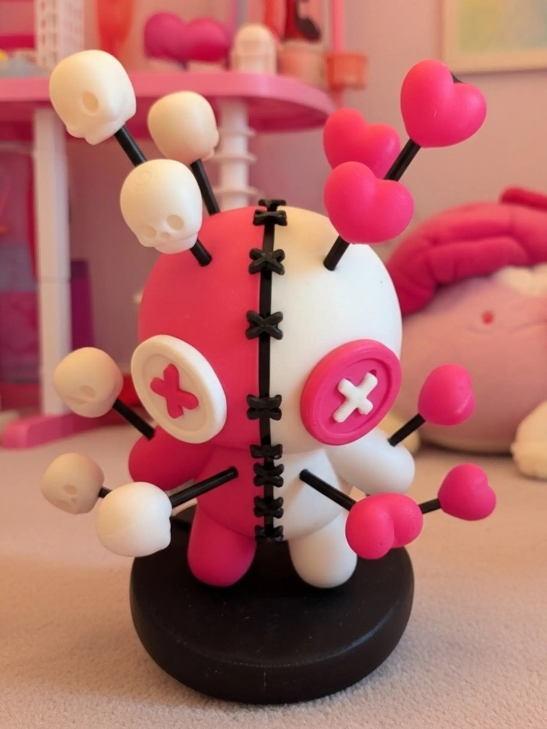 Pastel Goth Voodoo Doll Collectible (Bubblegum Pink)