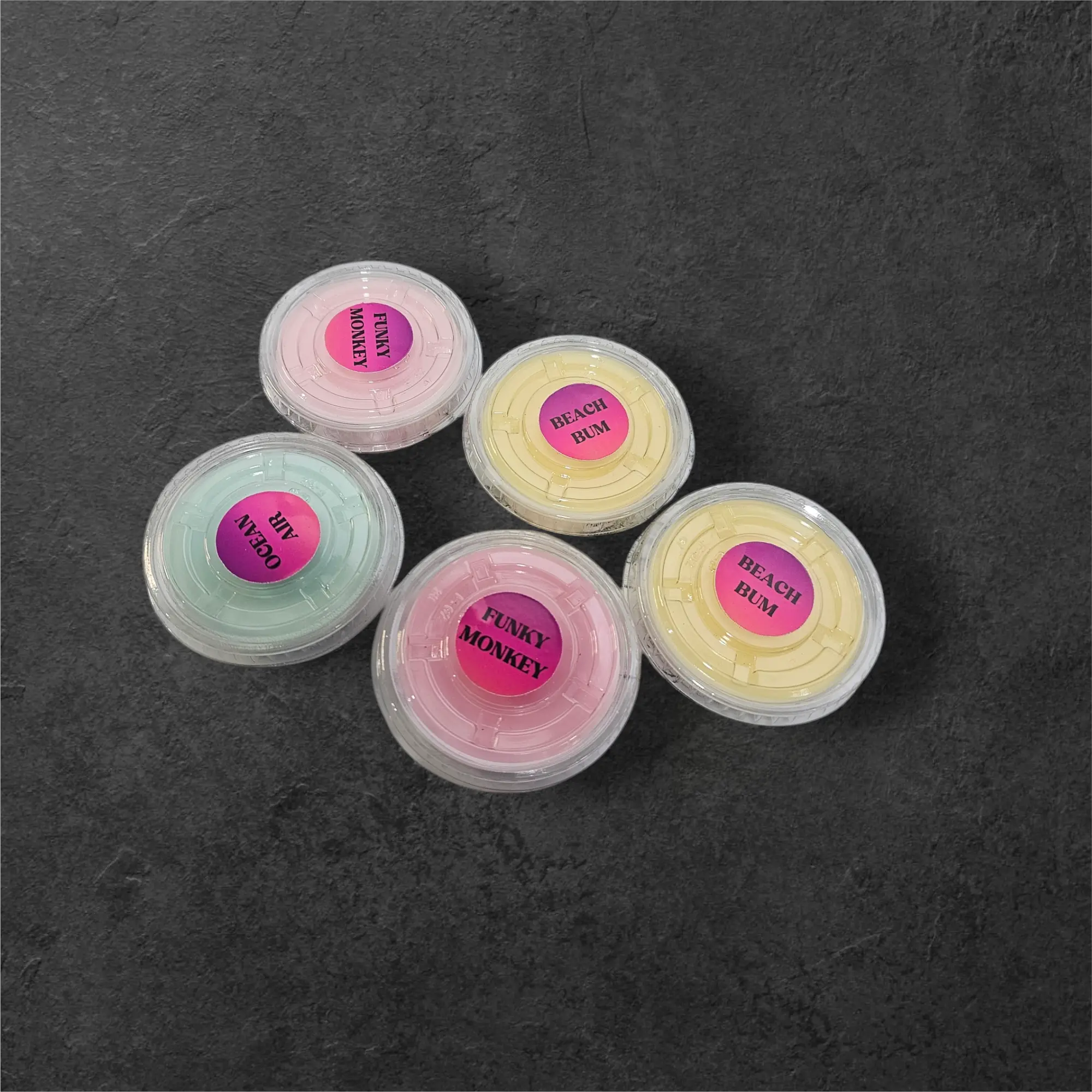 Shimmery Individual Wax Melts Samples- 1.5oz Portion Cups (Choose Your Scent) Aroma Candle Scented