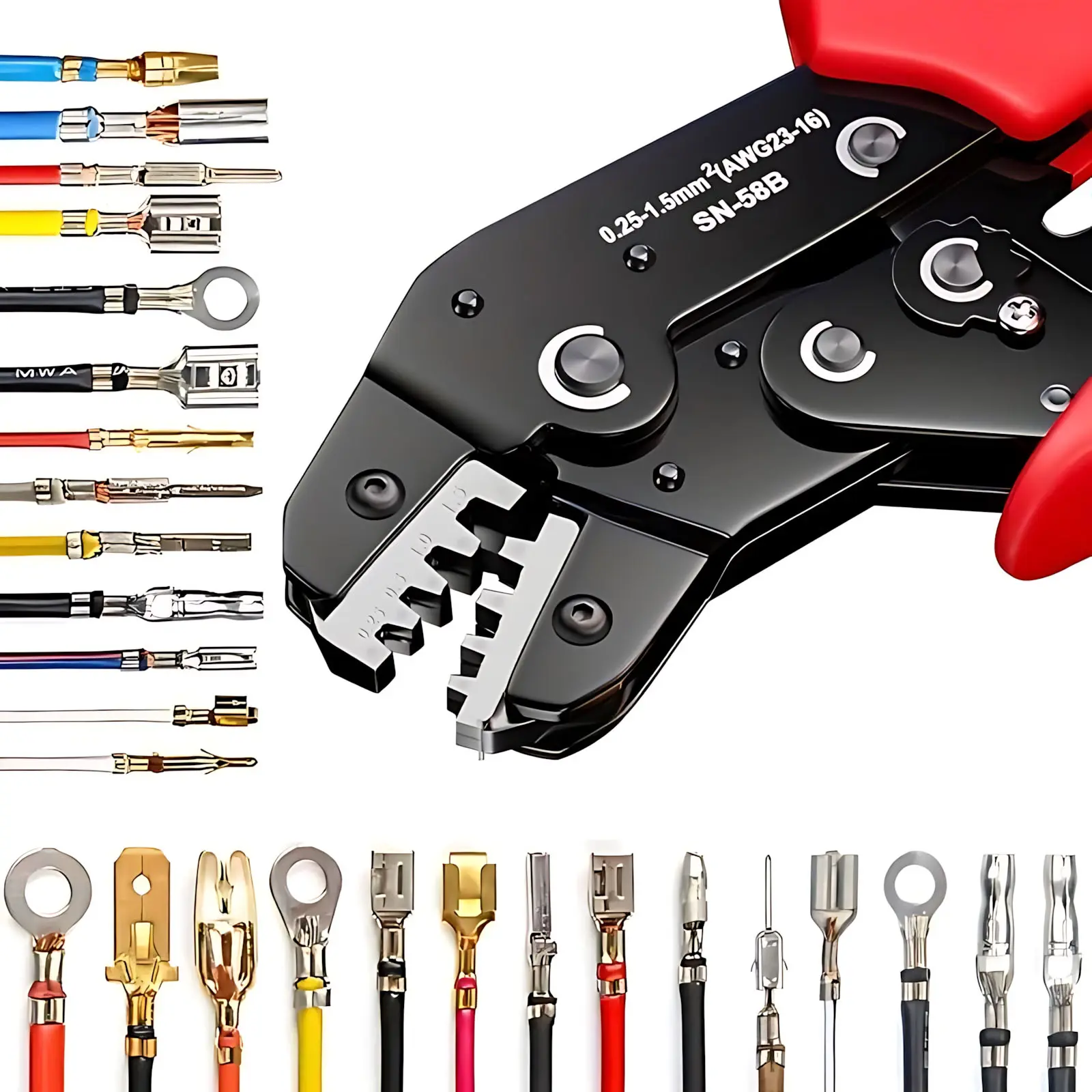 Heavy Duty Wire Stripper, Manual Wire Stripper, Wire Crimping Tool, Professional Hand Tool for Home & Office Use, Cutting Tools, Wirecutters, Industrial Hardware, Wire Stripping Machine for Electrical Repair, DIY Projects, Home Improvement & Auto Wiring
