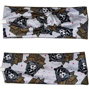 Raccoons and Opossums trash panda twist front headband