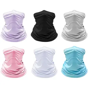 6 Pack Cooling  Gaiter  Cover Mask Summer Breathable Dust UV Bandana Scarf for Men Women Fishing Running Cycling