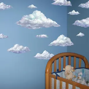 Sky Clouds Mural -Kids Room Wall Decals