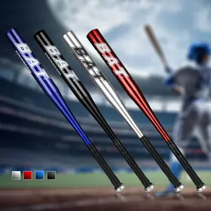 1pc thickened all-aluminum alloy baseball bat - 50.8 cm high hardness lightweight durable design, suitable for adult outdoor training and games, available in red/blue/black/gray, sports equipment, stylish sports gear, high-quality surface finish.