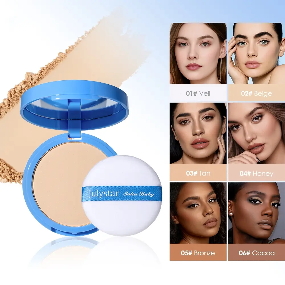 Stay Matte Invisible Pores Pressed Powder, Makeup Powder, Cosmetic Setting Powder, Finishing Powder, Ultra-Smooth Texture, Hide Oil Shine, Long-Wearing Waterproof, Lightweight, Portable Compact