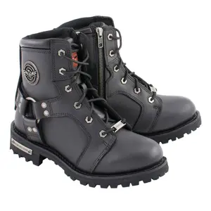 Milwaukee Leather Women's Premium Leather Motorcycle Harness Boots Collection MBL