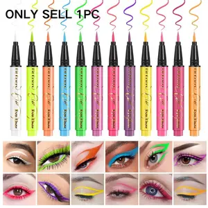 UV Fluorescent Eyeliner Pen Set, 6 Colors Body Art Stick, Long-Lasting Waterproof Makeup, Perfect for Daily Use & Parties
