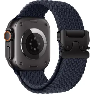 Braided Solo Loop for Apple Watch Ultra/2 Bands 49mm 46mm 45mm 44mm 42mm Men/Women,Parachute Buckle Stretchy Elastic Nylon Sport Strap Wristband for iWatch Bands Series 10 9 8 7 6 5 4 3 SE/2