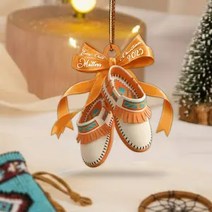 Native Moccasin Keepsake Ornament Every Child Matters 2025 Edition Unique Christmas Gift Decor Flat Acrylic