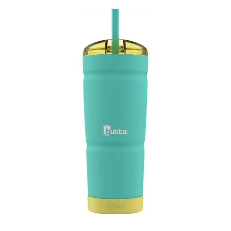 Bubba Envy-S 24oz Island Teal Stainless Steel Tumbler, with Straw, Lemonade Bumper Cup Washable Drinkware