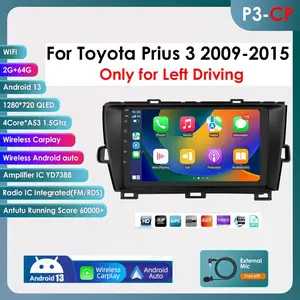 For Toyota Prius 3 XW30 2009-2015 Android 13 Car Radio Multimedia Video Player GPS Navigation Carplay Screen Stereo