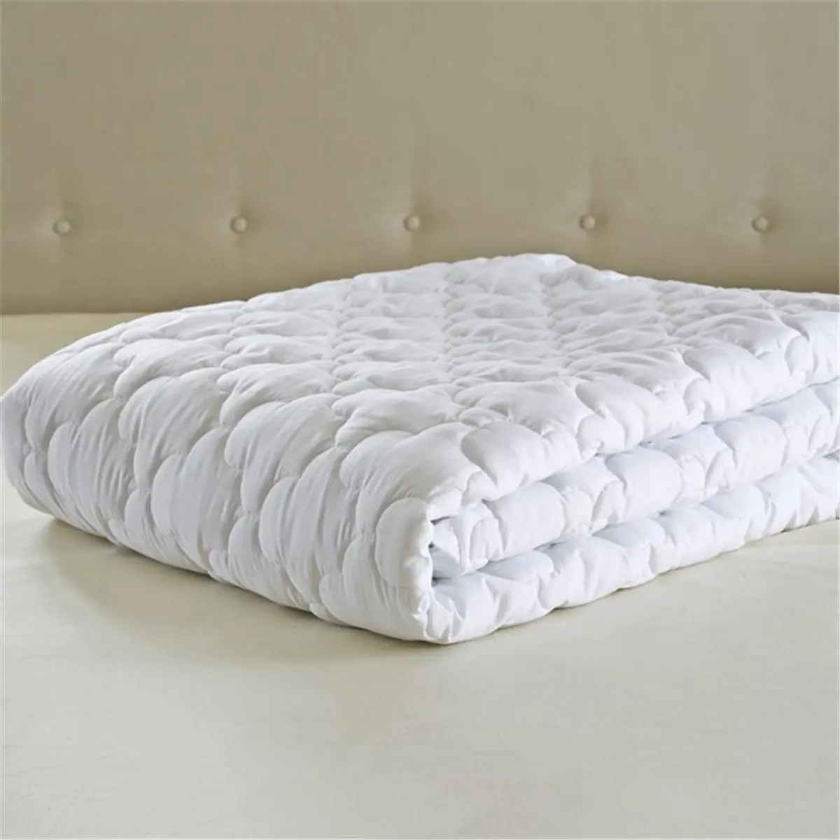 Sleep Philosophy Wonder Wool Down Alternative Duvet - Soft Basic Bedding, Cotton Sateen Modern Blend, Cloud Quilted, 4-Side Self Flange, White, Full/Queen