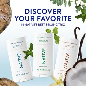 NATIVE Aluminum-Free Deodorant Stick Discovery Set – 3-Pack, 2.65 oz, 72HR Odor Protection NATIVE Aluminum-Free Deodorant Stick Discovery Set – 3-Pack, 2.65 oz, 72HR Odor Protection